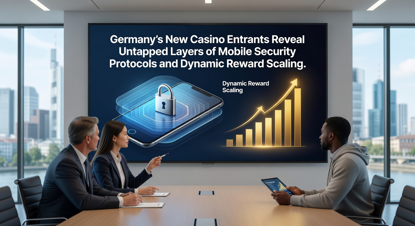 Illustration moderner mobiler Sicherheitsprotokolle in deutschen Casinos mit Fokus auf Verschlüsselung und dynamische Systeme