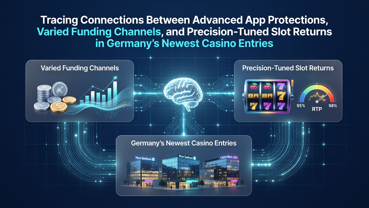 Illustration fortschrittlicher Sicherheitsprotokolle in mobilen Casino-Apps mit vernetzten Zahlungs- und RTP-Systemen